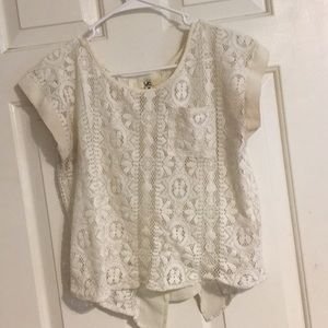 Lace off-white over shirt